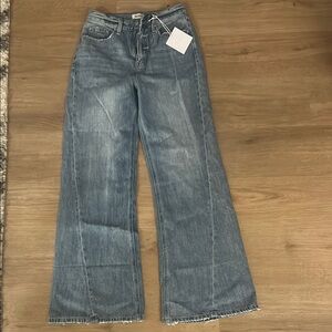 Pistola Blue Flare Wide-Leg Jeans